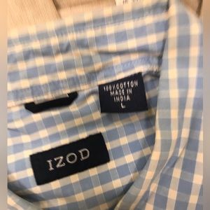 I Zod vintage size large baby blue checker.